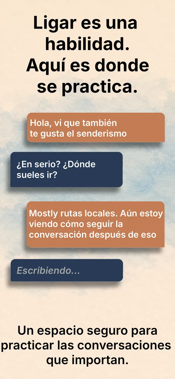 Dating Coach app — practice conversation screen